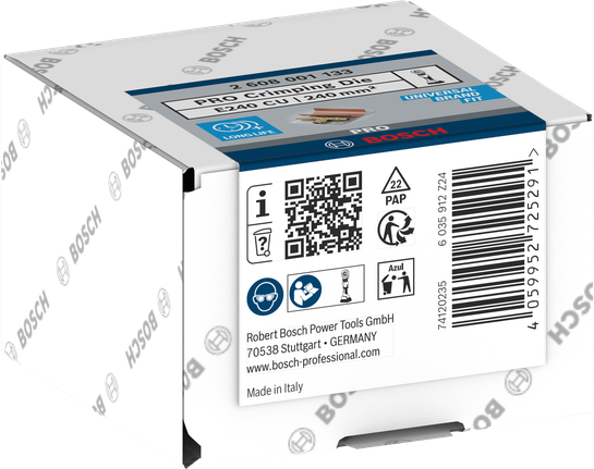 Matriz de crimpado Bosch PRO de 240 mm² de cobre.